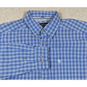 Ariat Pro Series Men‎ Shirt Large Tartan Plaid Long Sleeve Button Down